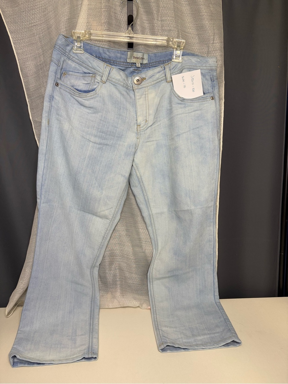 Women’s Rewind Light Wash Flare Jeans - Pale Blue Size 15